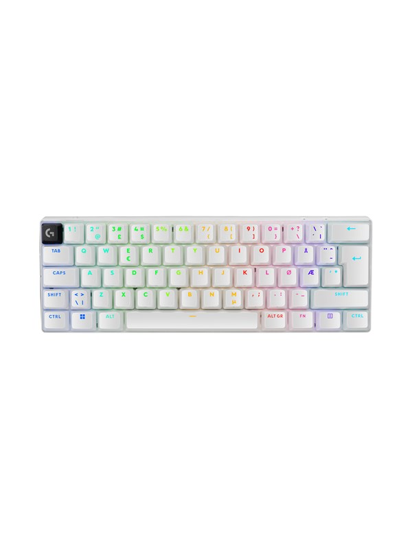 Logitech G Pro X 60 Lightspeed Gaming Keyboard Utan Numpad Amerikansk Engelska Vit