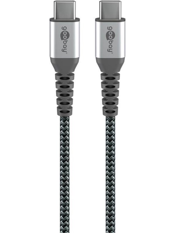 Alternativ bild 0 för Goobay 49301, 0,5 m, USB C, USB C, USB 2.0, Svart, Grå