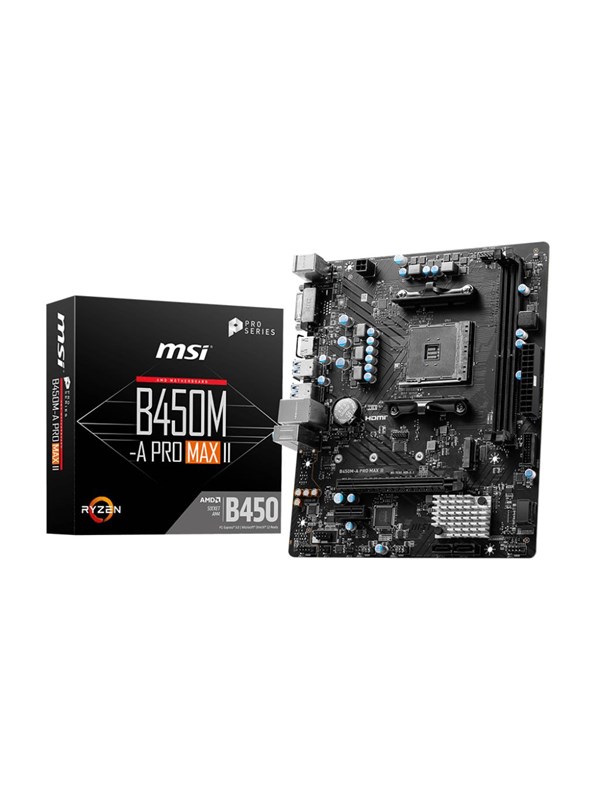 Msi B450m A Pro Max Ii Moderkort Amd B450 Amd Am4 Socket Ddr4 Ram Micro Atx