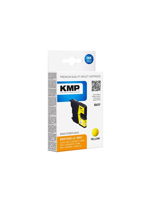 KMP B65Y - yellow - compatible - remanufactured - ink cartridge