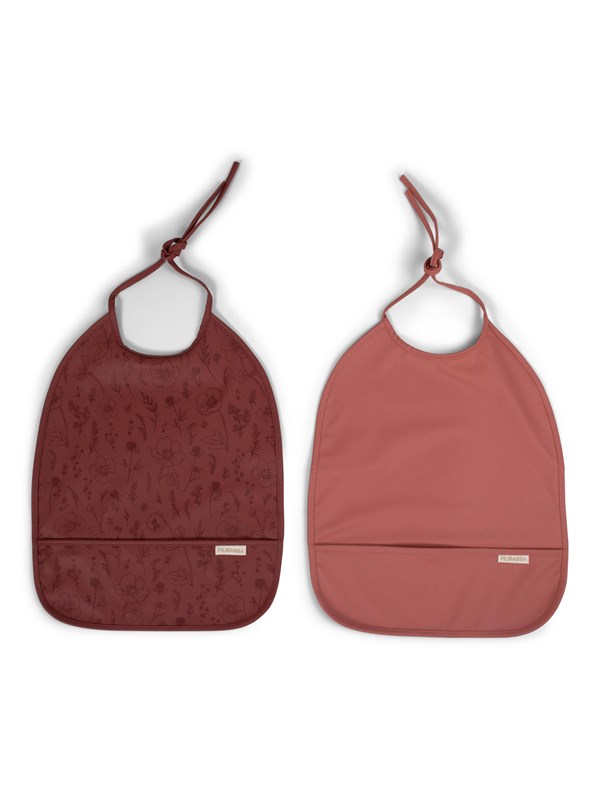 Filibabba Bib with ties 2-pack - Fall Flowers