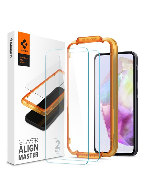 Spigen Glass Tr Alignmaster 2 Pack Samsung Galaxy A35