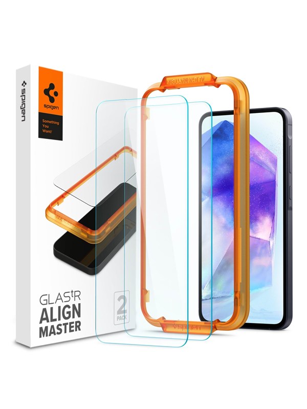 Spigen Glass tR AlignMaster 2 Pack -  Samsung Galaxy A55
