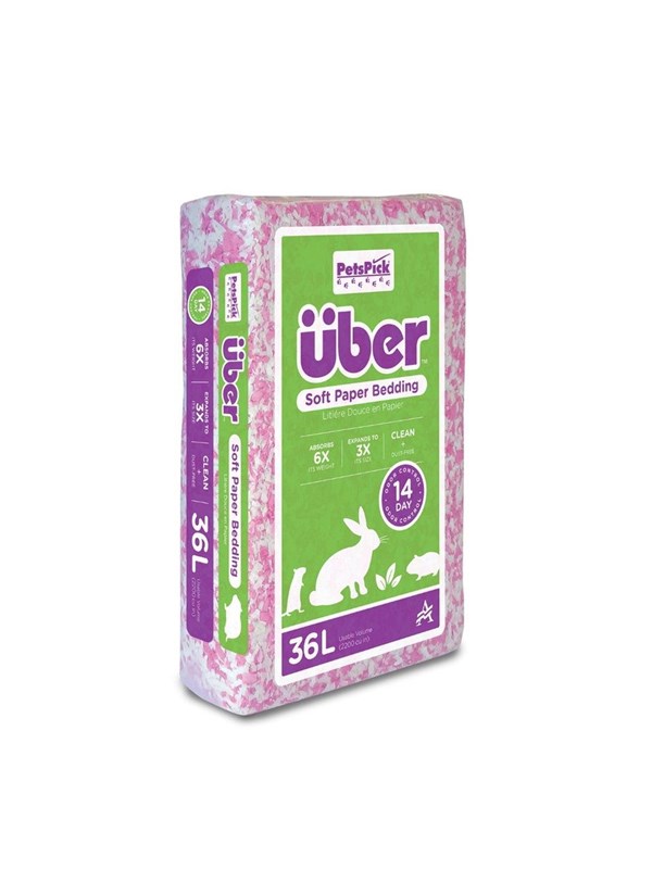 Über Papperströ 36L Rosa/Vit