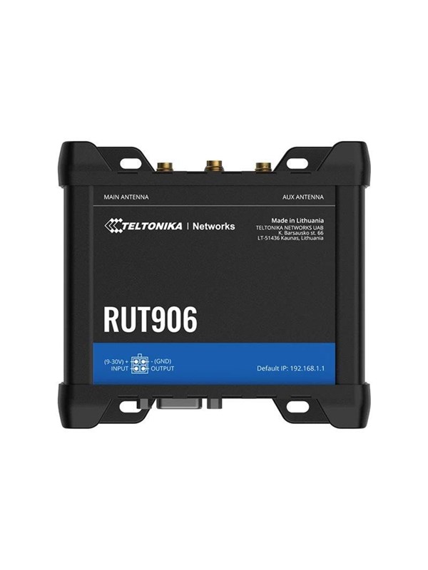 Teltonika RUT906 4G LTE RS232/RS485 Router (RUT906000000 / Standard package with EU PSU) - Wireless router N Standard - 802.11n