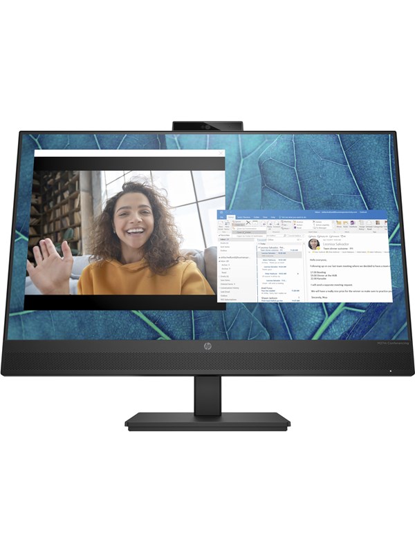 Produktfoto för HP M27m Conferencing Monitor - LED-skärm - 27 - 1920 x 1080 Full HD (1080p) @ 75 Hz - IPS - 300 cd/m² - 1000:1 - 5 ms - HDMI, DisplayPort, USB-C - högtalare - svart ställ, svart huvud