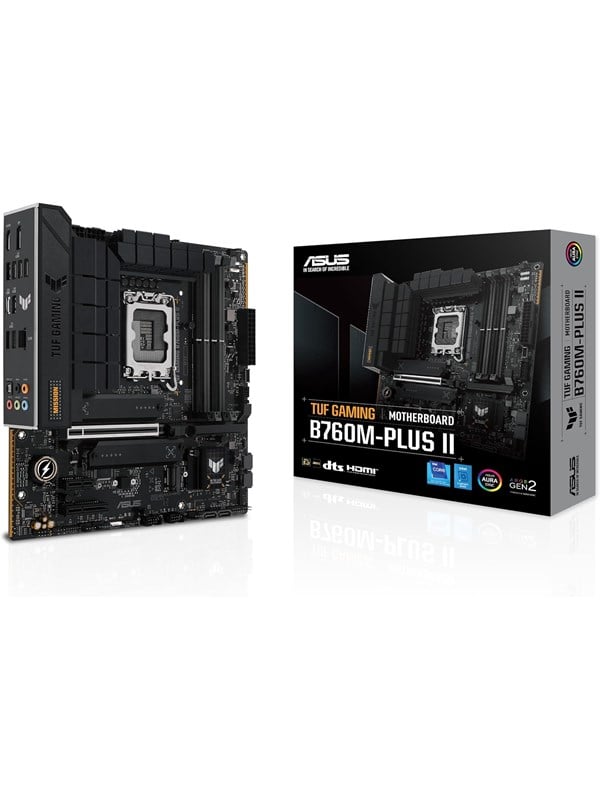 ASUS TUF GAMING B760M-PLUS II Moderkort - Intel B760 - Intel LGA1700 - DDR5 RAM - Micro-ATX