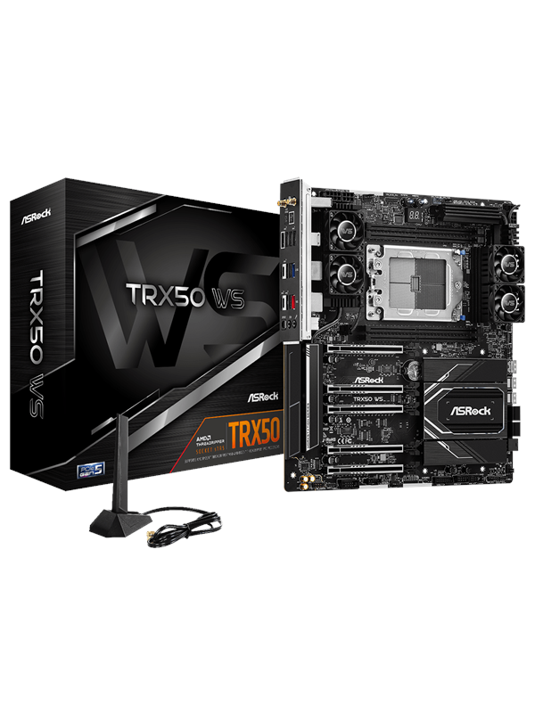 ASRock TRX50 WS Moderkort - AMD TRX50 - AMD sTR5 - DDR5 RAM - Extended ATX
