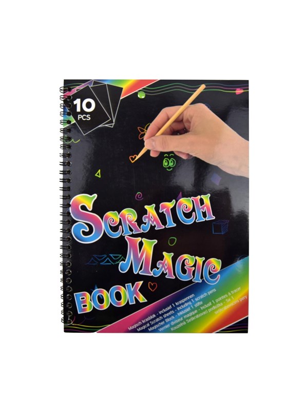 Pocket Money Magisk Color Scratch Bok A4 10 Sidor med Penna