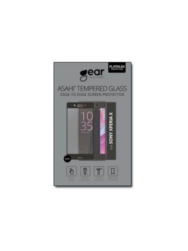 Gear Glass Protector Asahi 5 " Xperia X Full Fit Black
