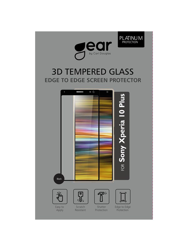 Gear Glass Protector 3d Full Cover Black Sony Xperia 10 Plus