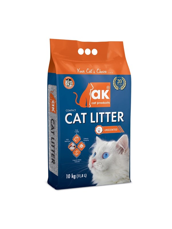 AK Kompakt klumpbildande kattsand oparfymerad 10 kg