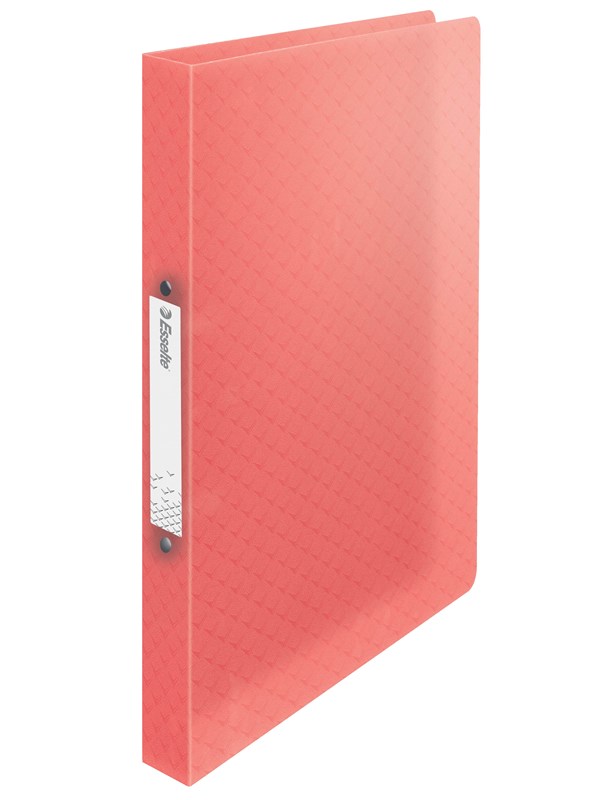 Produktfoto för Esselte Colour'Breeze - Ringpärm - ryggbredd: 25 mm - för A4 - kapacitet: 140 ark - translucent coral