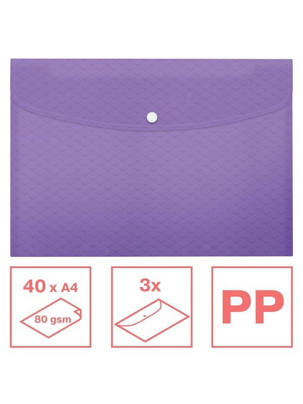Esselte  Colour'Breeze A4 dokumentplånbok PP, förpackning med 3 st lavendel - Köp för SEK 100 - Spara 31%