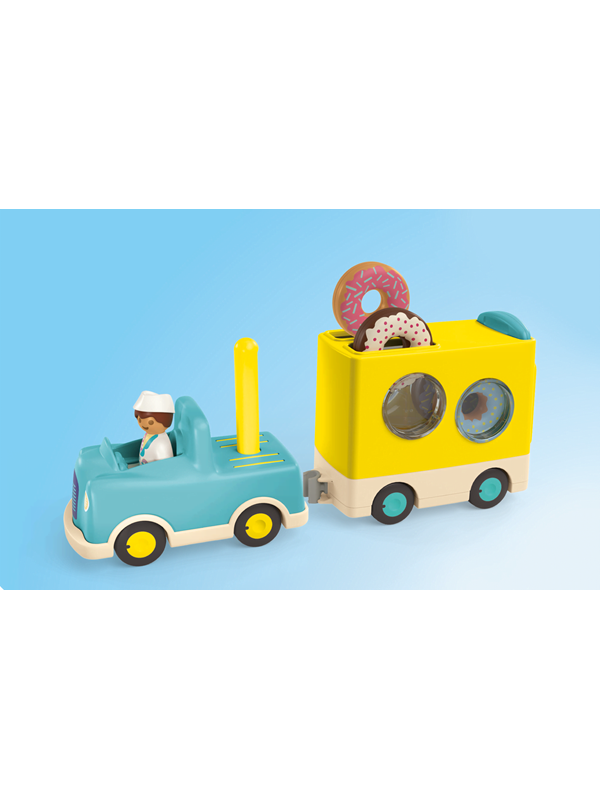 Playmobil 1.2.3 - Junior galen donutbil med staplings- och sorteringsfunktion