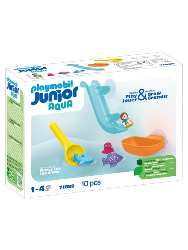 Playmobil 1.2.3 - Junior Aqua Badö med vattenrutschkana