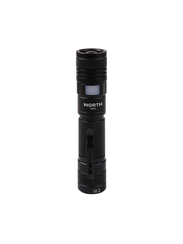 NORTH Flashlight 950 Lumen Zoom Black Aviation Aluminium 10W Cree-Led (XML2)