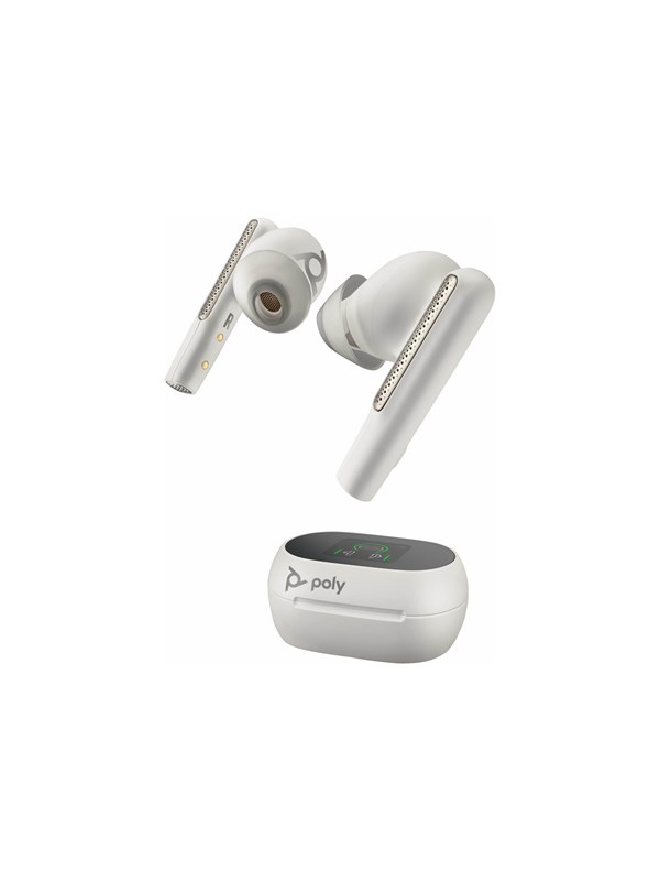 Poly Voyager Free 60 Uc White | Bluetooth In Ear Headset | Incl. Touchscreen Charge Case