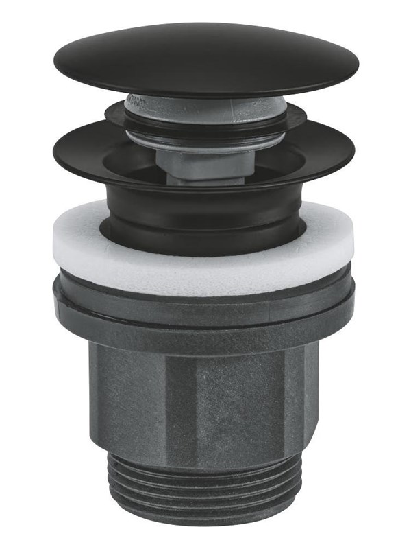 Grohe Push-up bottom valve matte black