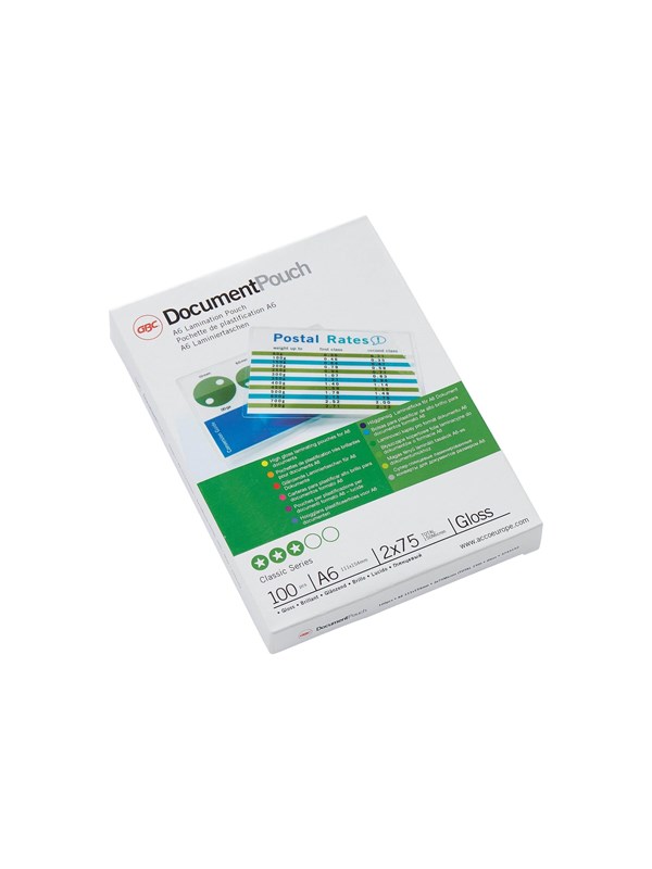 GBC Laminating Pouch - 100-pack - glossy - 111 x 154 mm - 75 g/m² - lamination pouches
