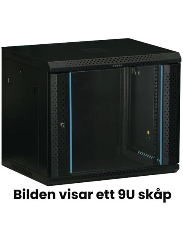TOTEN 19? wall cabinet 6U 600 × 450 glass door black