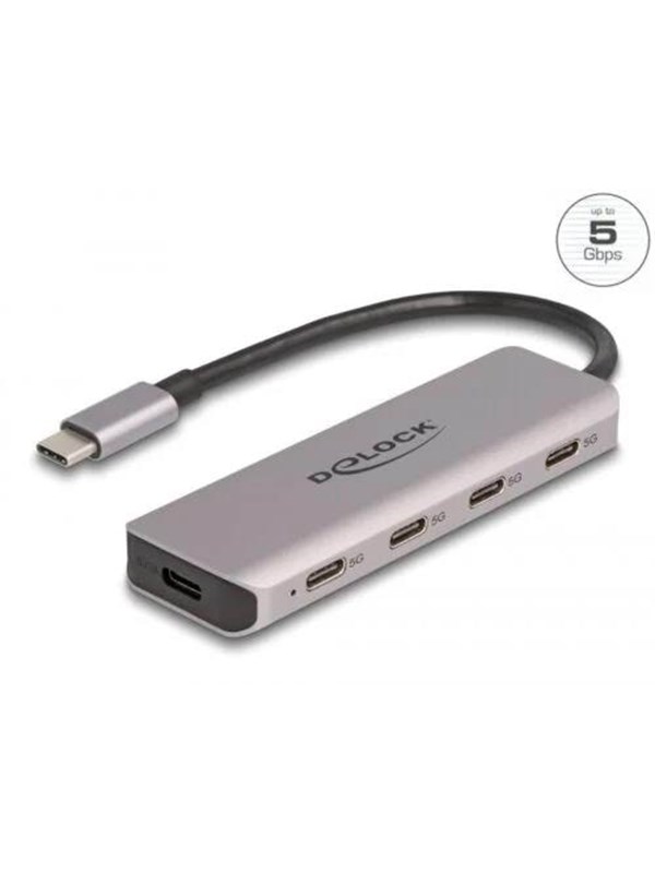 DeLOCK 64238 Interface Hub USB Hub - 4 porte - Grey