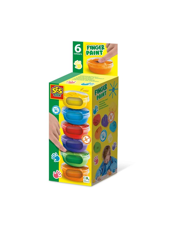 SES Creative Finger Paint 6 Colours 6 × 45 ml