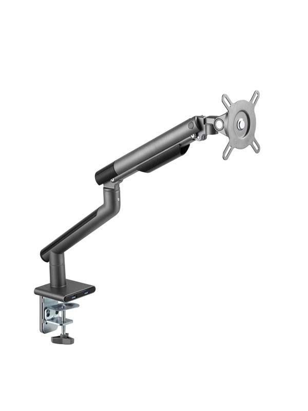 Alterzone Arm One USB Aluminium Monitorarm, 2 x 3.0 USB-portar, Space Gray