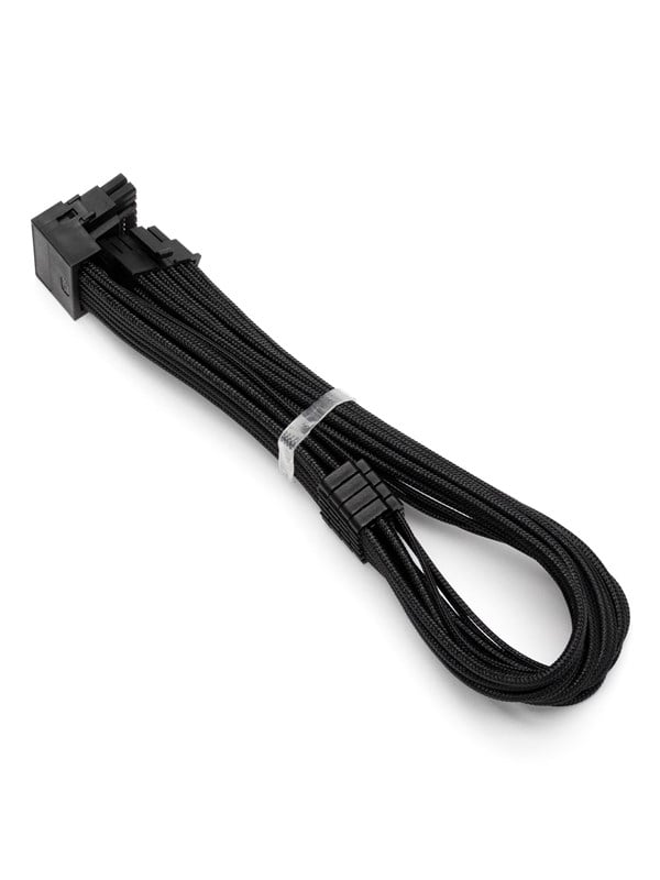 DUTZO Sleeved PCI-E 12V-2×6 förlängningskabel – lock pin up – Svart