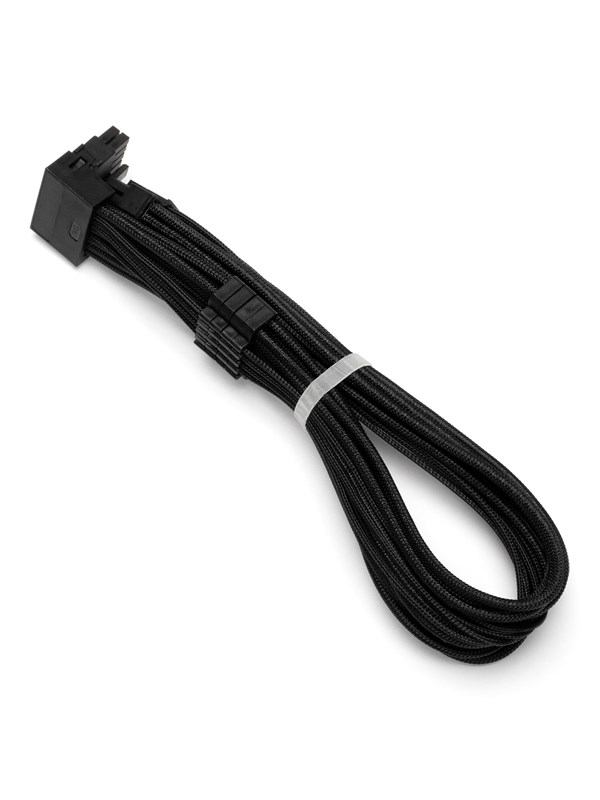 DUTZO Sleeved PCI-E 12V-2×6 förlängningskabel – lock pin down – Svart