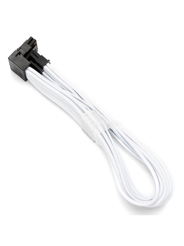 DUTZO Sleeved PCI-E 12V-2×6 förlängningskabel – lock pin up – Vit