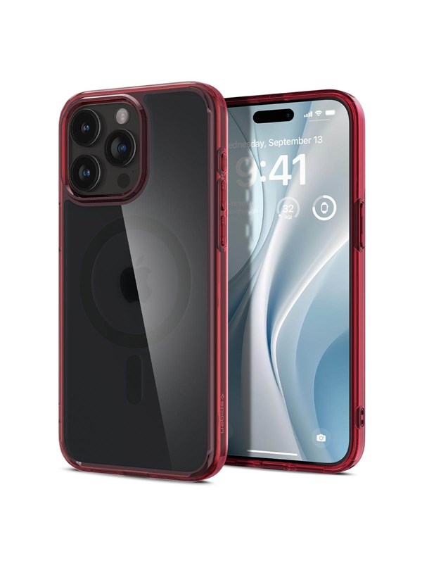 Spigen Ultra Hybrid MagSafe - frost deep red - iPhone 15 Pro