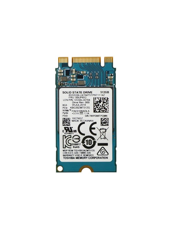 Lenovo Toshiba Ssd 512 Gb Pcie 3.0 X2 Nvme Fru