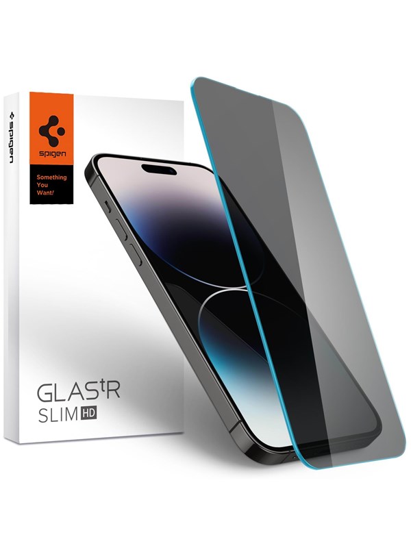 Spigen Glass tR Slim HD 1 Pack Anti Glare/Privacy Transparency Sensor Protection - iPhone 14 Pro Max