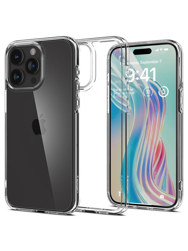 Produktfoto för Spigen Crystal Hybrid iPhone 15 Pro Max crystal clear