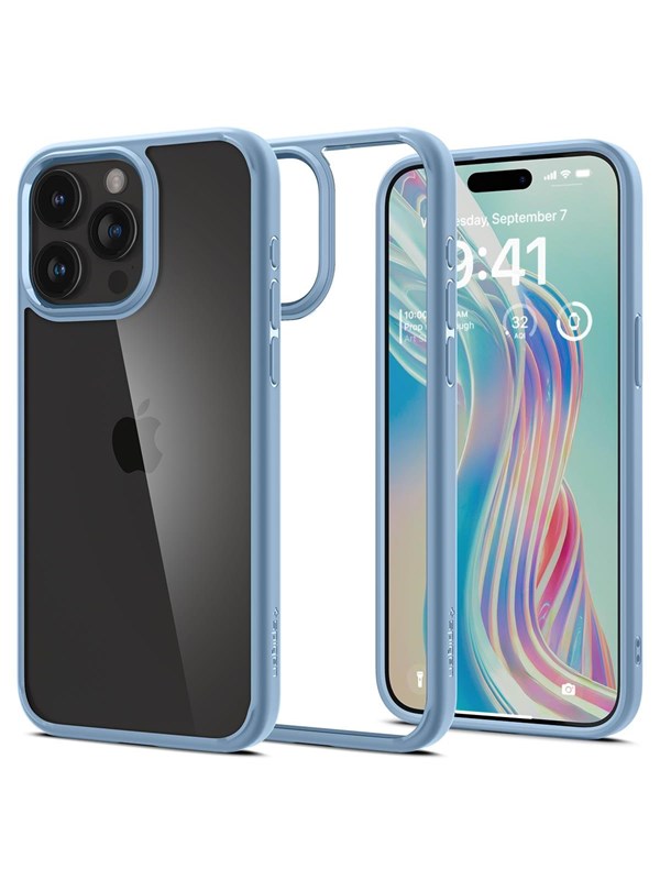 Produktfoto för Spigen Crystal Hybrid iPhone 15 Pro Max sierra blue