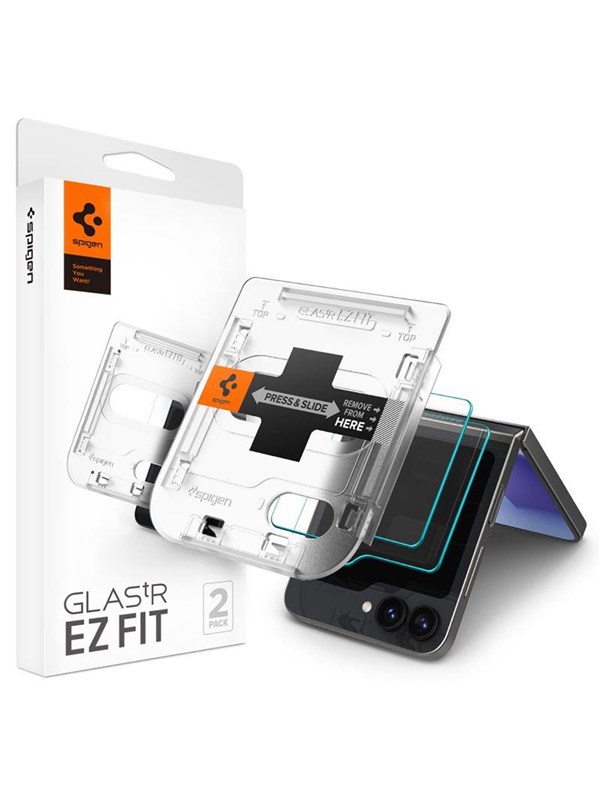 Spigen Glass tR EZ Fit Cover 2 Pack - Samsung Galaxy Z Flip6/7 FE