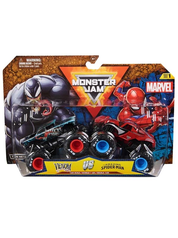 Produktfoto för Monster Jam 1:64 Marvel 2 Pack - Spider Man:Venom