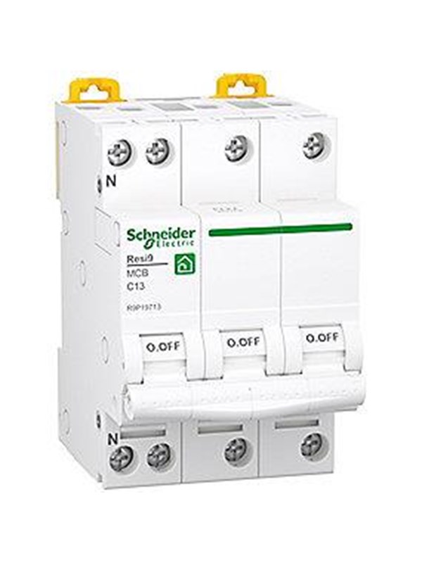 Schneider Electric Resi9 XP MCB/circuit breaker 3PN C-characteristic 13A 6kA 54mm