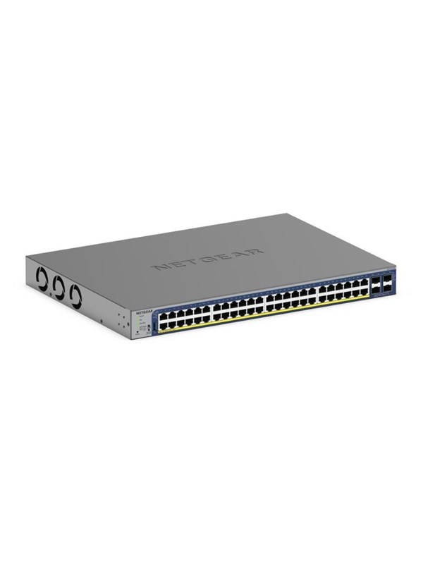 Netgear Gs752txpv3 48 Port Gigabit Ethernet Poe Smart Switch W/ Optional Remote/cloud Management And 4 Sfp Ports 380w