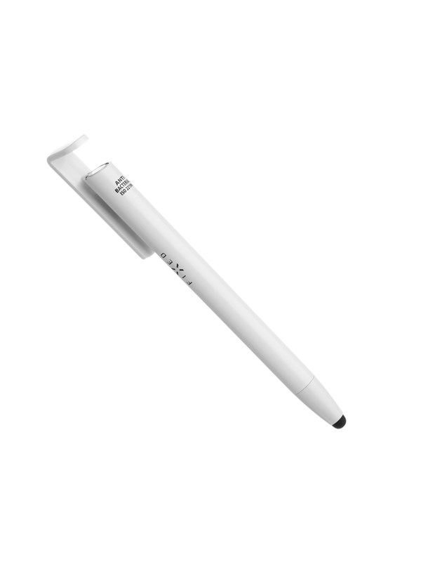 FIXED 3in1 Stylus Pen-Classic med Stativ funktion Vit