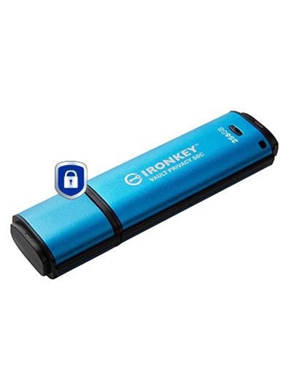 Kingston IronKey Vault Privacy 50 (USB-C 3.2) - 256GB - USB-minne
