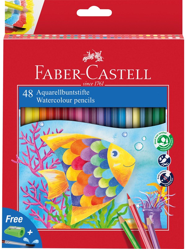 Faber-Castell Watercolour pencil + brush box 48x