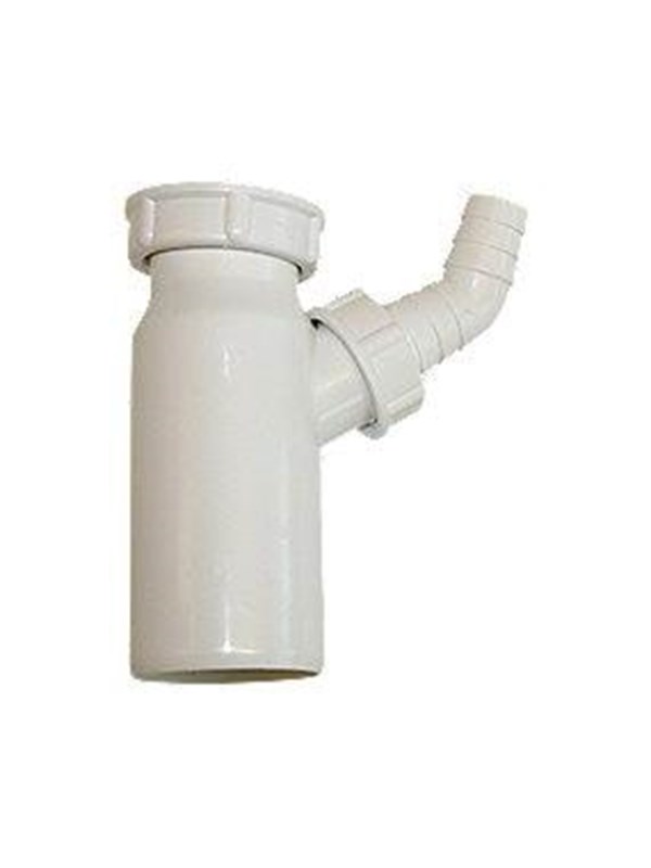 Viega PP connection pipe Ø50 mm x 1 1/2" for sink with plug White.