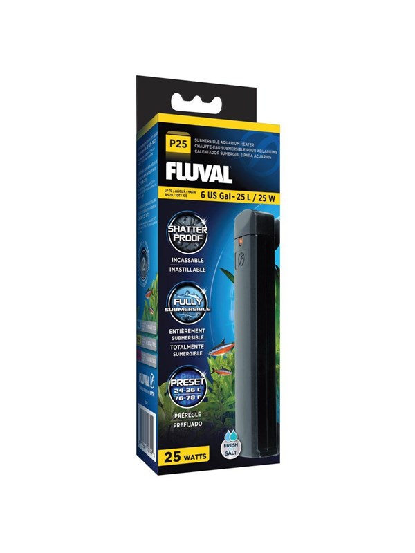 FLUVAL P25 heater 25 W. 15x3x1.75 cm.