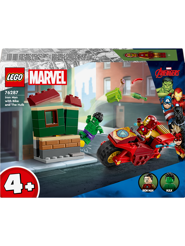 Lego Marvel Super Heroes 76287 Iron Man Med Motorcykel Och Hulk