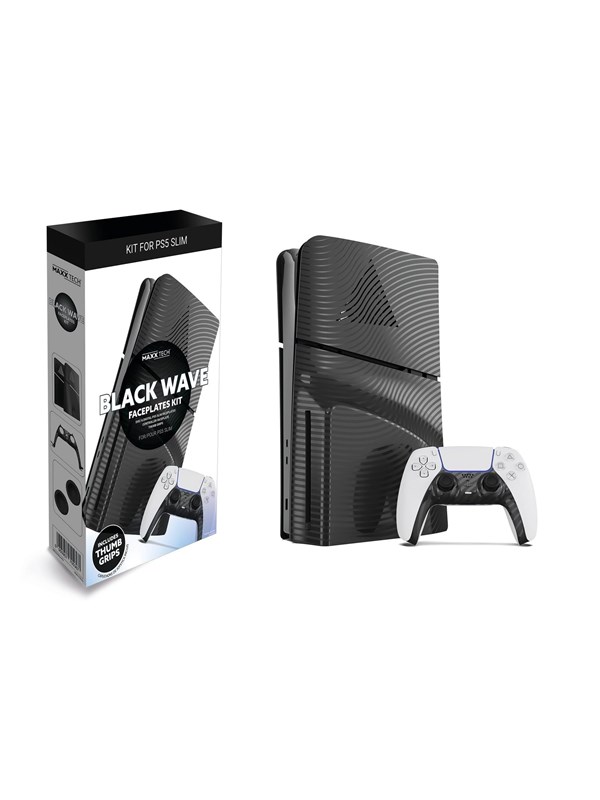 Maxx Tech Slim Faceplates Controller Faceplates Black Wave Miscellaneous Skydd Sony Playstation 5