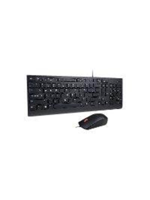 Lenovo Essential Wired Combo Keyboard And Mouse Set Croatian Input Device Tastatur & Mus Set Kroatiska Svart