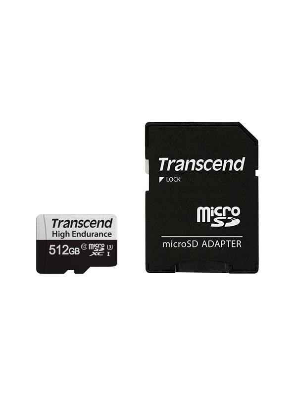 Transcend 350v High Endurance Microsd/sd 100mb/s 512gb