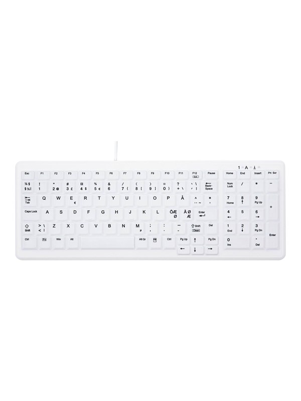 Cherry Active Key MedicalKey AK-C7000 - keyboard - Nordic - white - Tangentbord - Nordisk - Vit